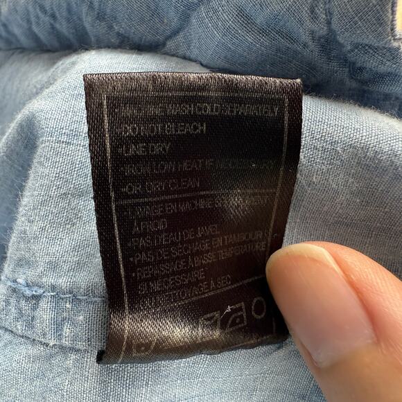 Womens Jack chambray jacket - blue - hooded - zip up - denim - cotton - size M - Picture 10 of 12